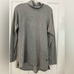 LLBean Soft Flex Mock Neck Medium Grey soft top
